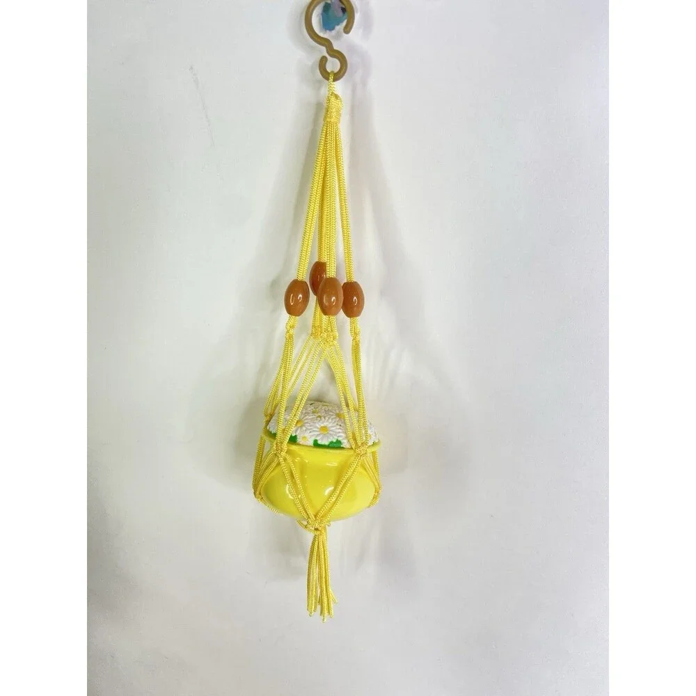 American Girl Julie's Groovy Bathroom Daisy Flower Pot Macrame Plant Hanger Toy